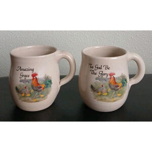 VTG Cups Hand Turned Made USA Yesteryears Marshall Texas Set Of 2 Mugs